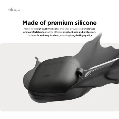Elago Airpods 4 Silicone Hang Case - Black